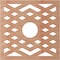 Ekena Millwork Chevron Wood Fretwork Pierced Ceiling Medallion, Cherry, 26"OD x 6 3/4"ID x 1/4"T CMWP26X26X0250CHCH - alternate 5